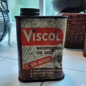 Vintage Viscol Waterproofing For Shoes Tin Can